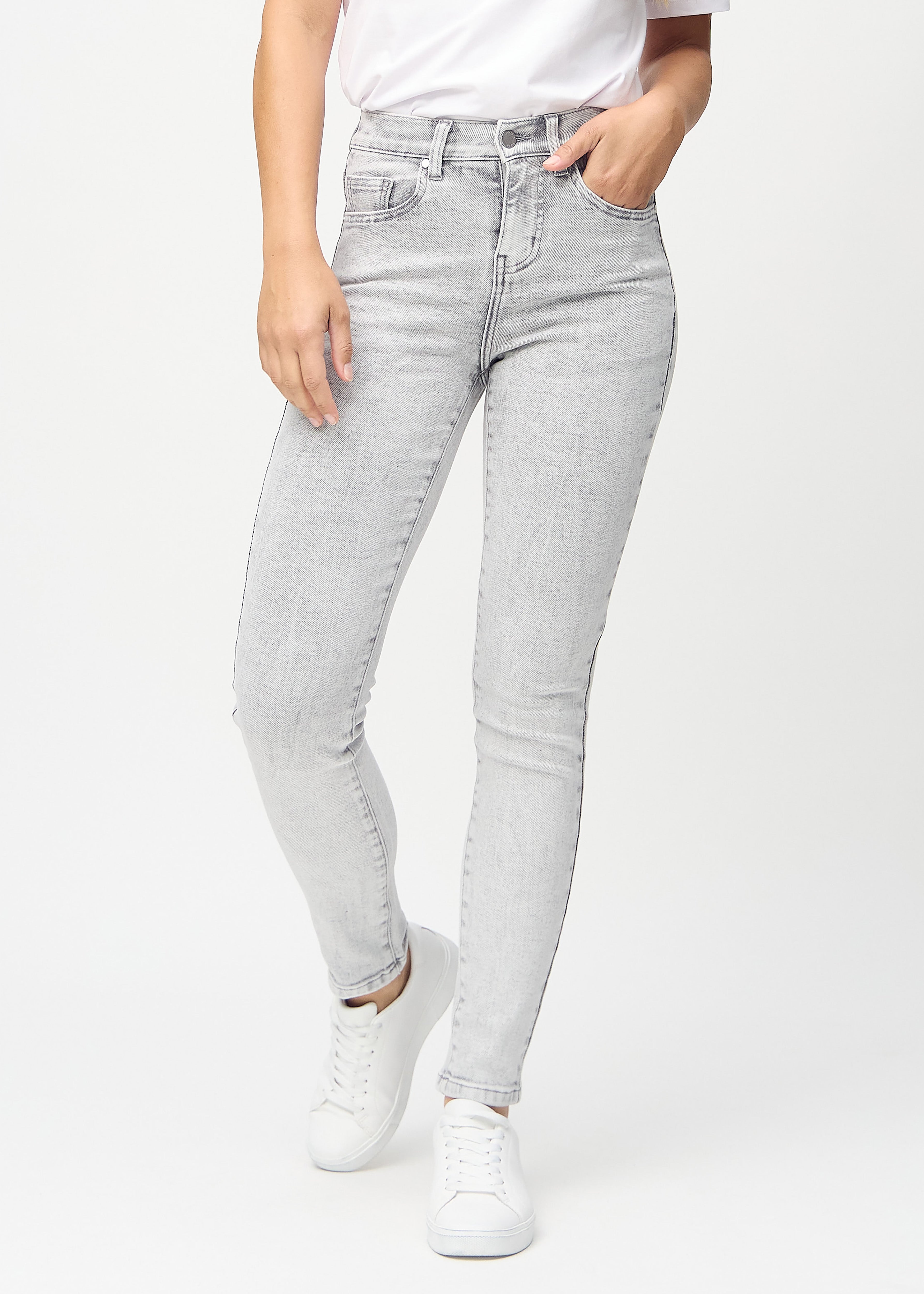 Ashes™ Skinny Denim Jeans Light Gray Women Perfect Jeans