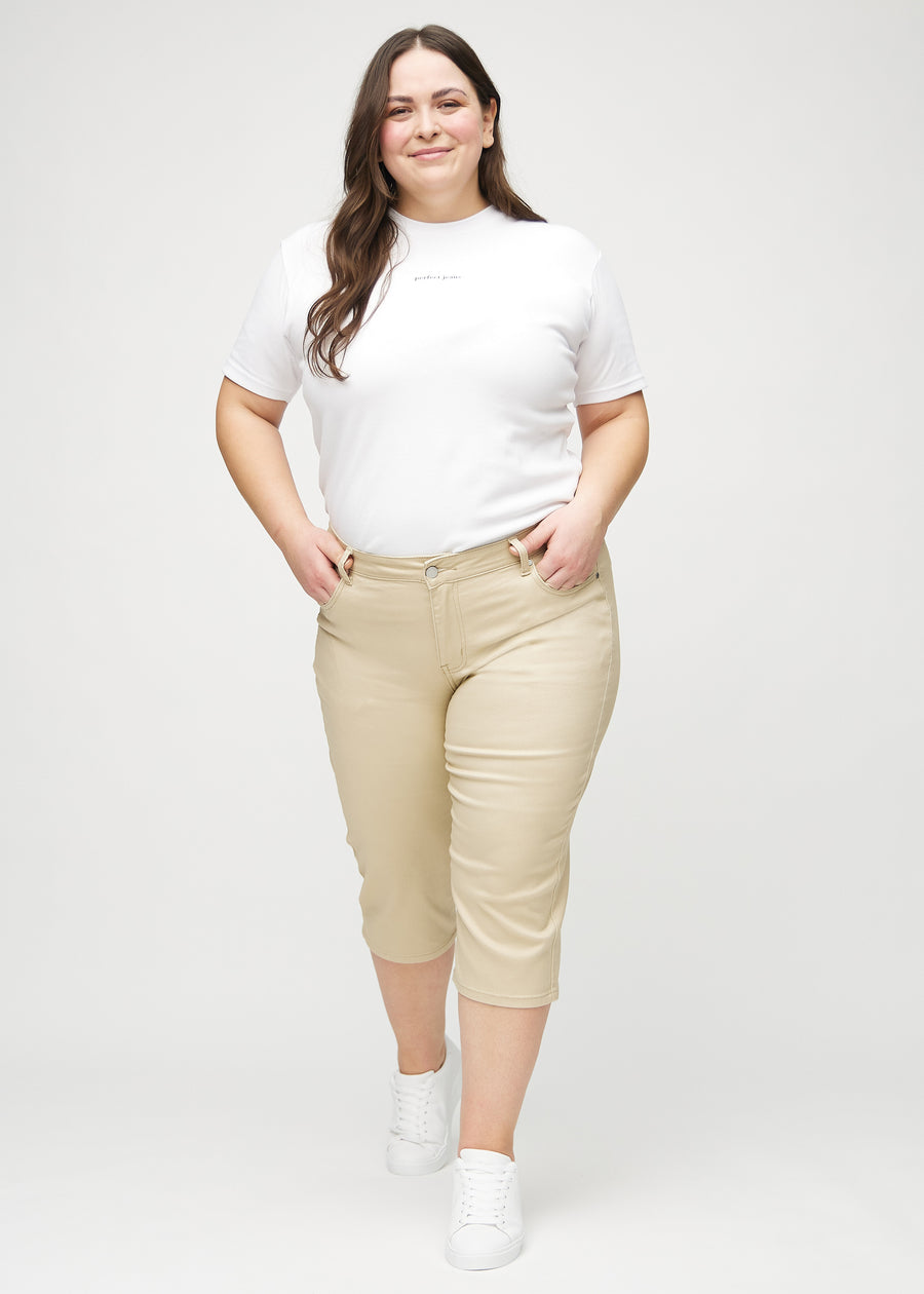 Gazelles Regular Capris - Beige - Women | Perfect Jeans - 3XS-5XL - Stretch Denim Gazelles Regular Capris - Beige - Women | Perfect Jeans - 3XS-5XL - Stretch Denim