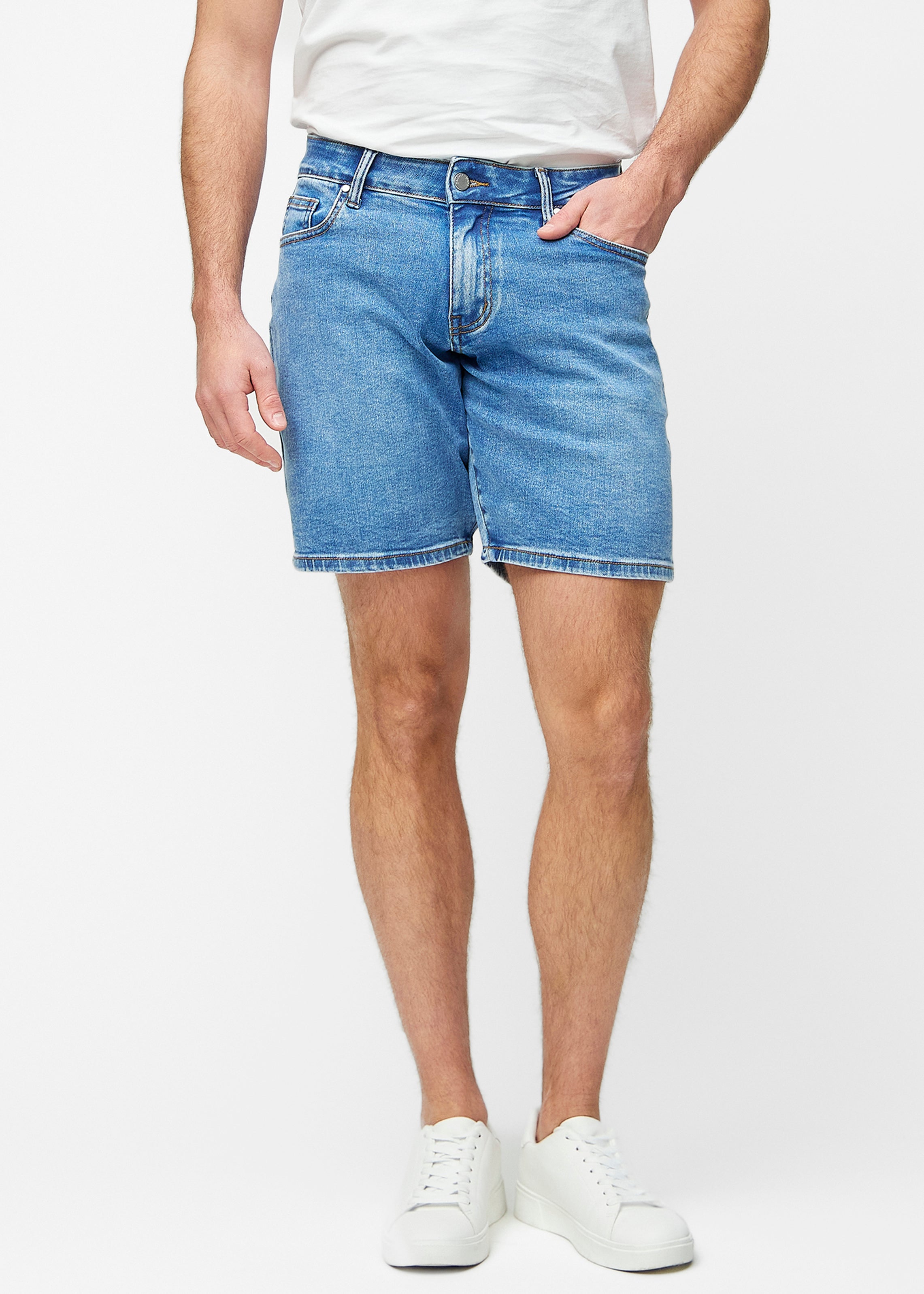 Rivers™ Middle-Regular Denim Shorts - Blue - Men | Perfect Jeans