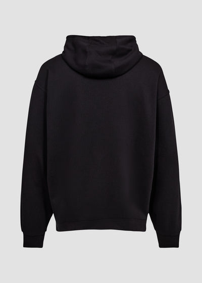 Sort unisex hoodie fra Perfect Jeans, set bagfra.