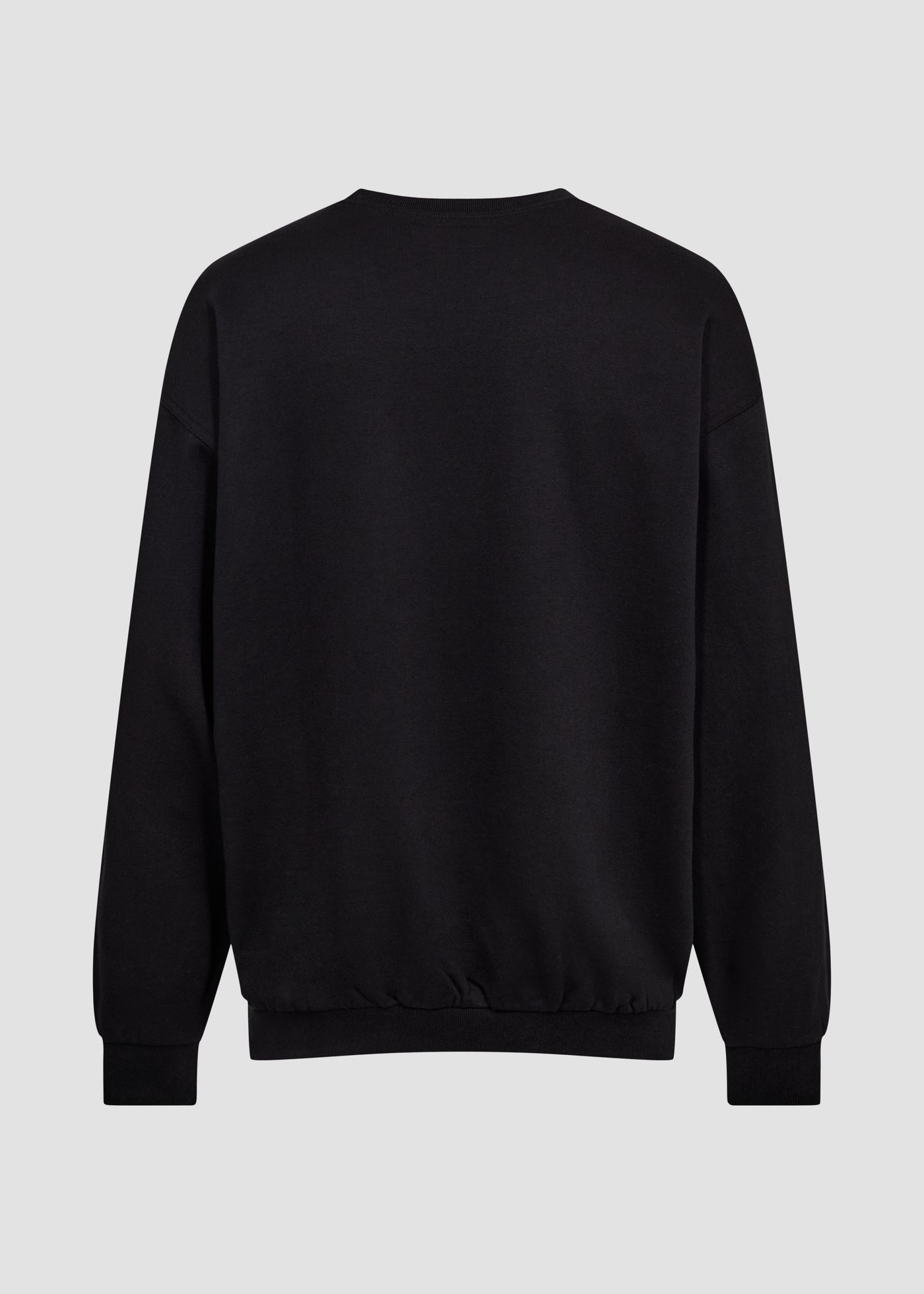 Sort unisex sweatshirt fra Perfect Jeans, set bagfra.
