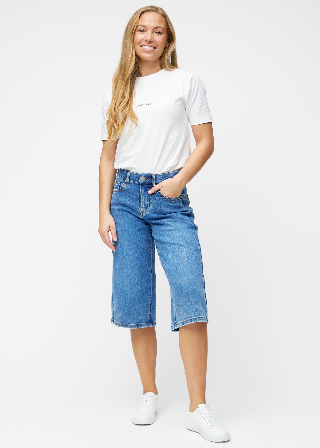 Rivers™ Loose Denim Capris - Blue - Women | Perfect Jeans
